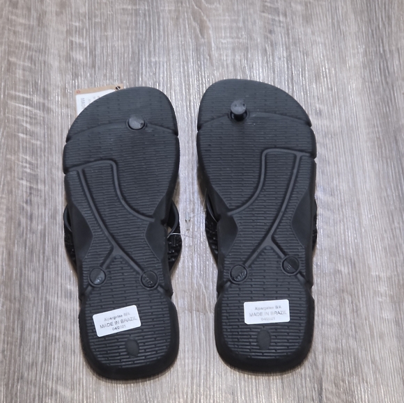 NWT Havaianas Men\'s Power 2.0 Flip Flops Black US Size 9/10